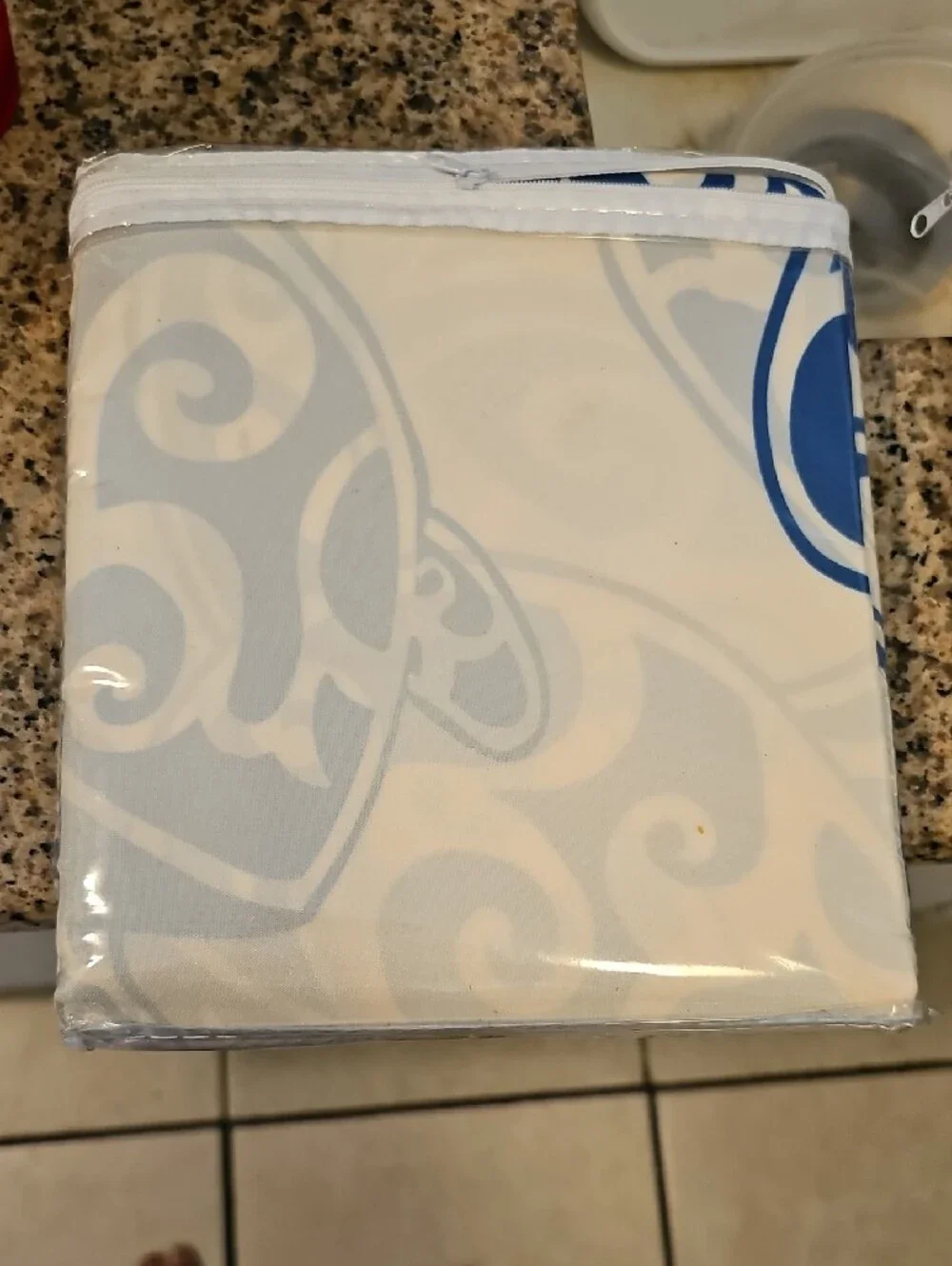 Blue and White Hawaiian Turtle Shower Curtain